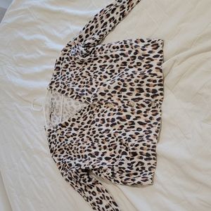 LOFT Animal print Cardigan